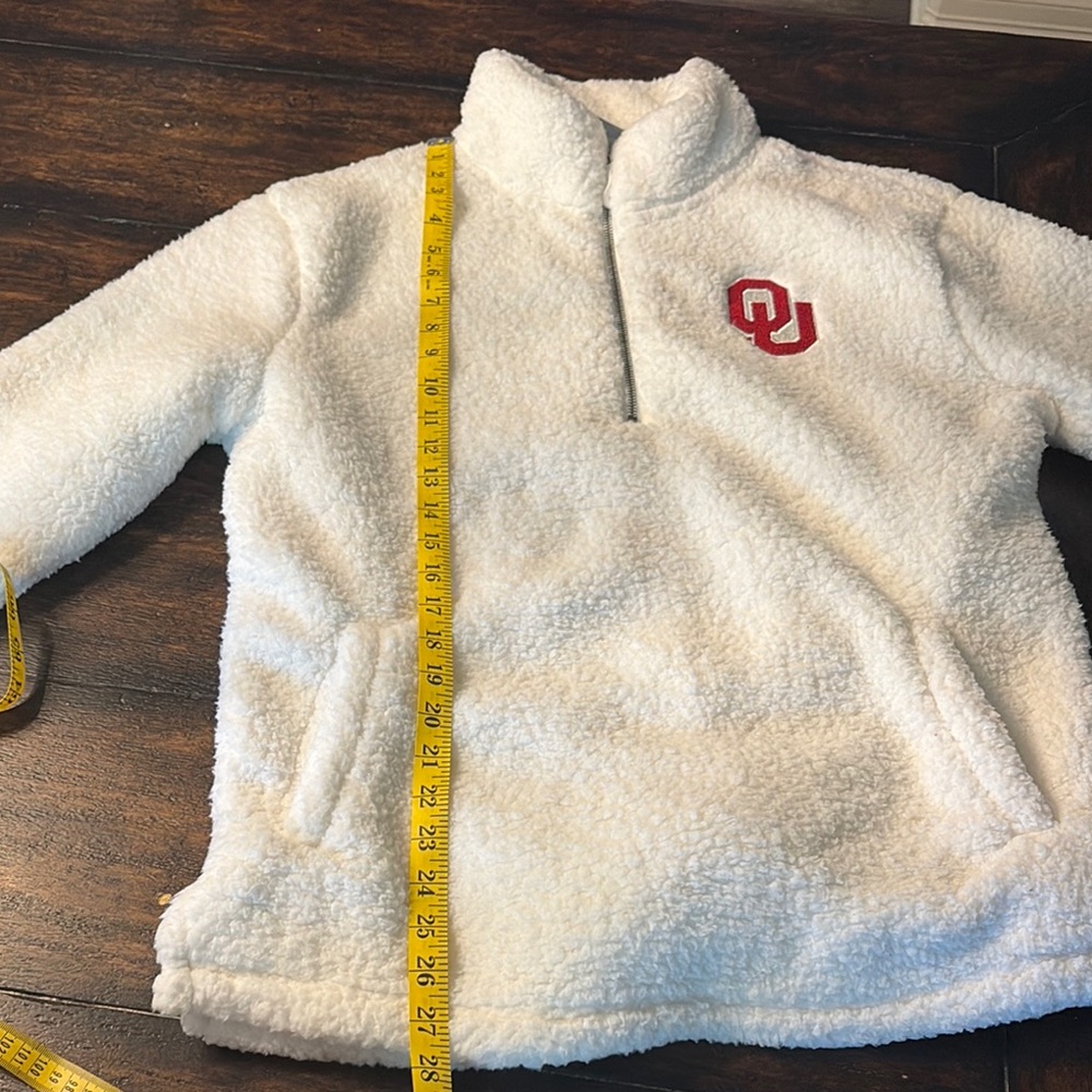 Oklahoma Sooners Top of the World women's Sherpa quarter zip pullover jacket - Picture 9 of 9